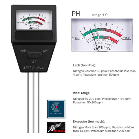 Garden Lawn Indoor Plant Care Plant Water Soil Tester Fertility PH Tester