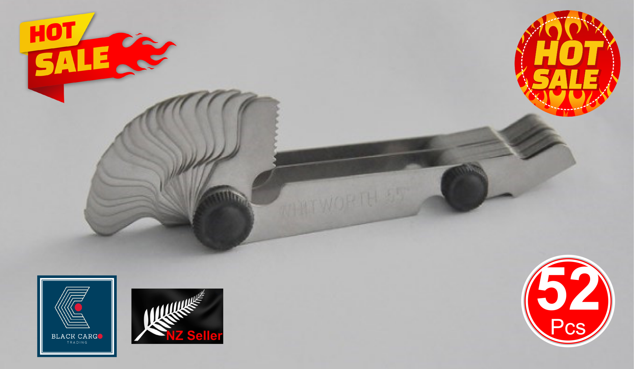 52pcs Screw Thread Pitch Cutting Gauge Tool Thread Measuring Gage ...