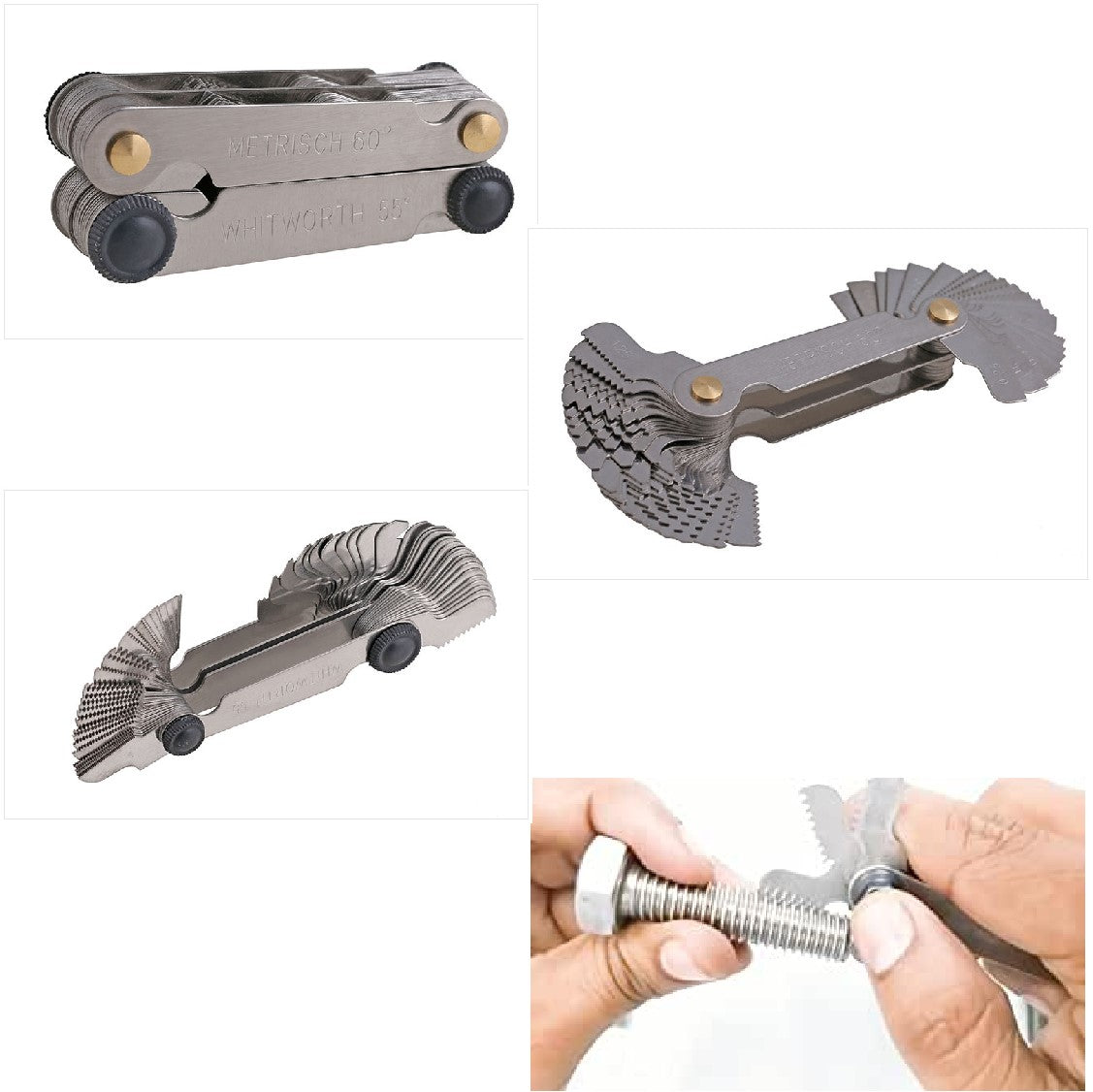 52pcs Screw Thread Pitch Cutting Gauge Tool Thread Measuring Gage ...