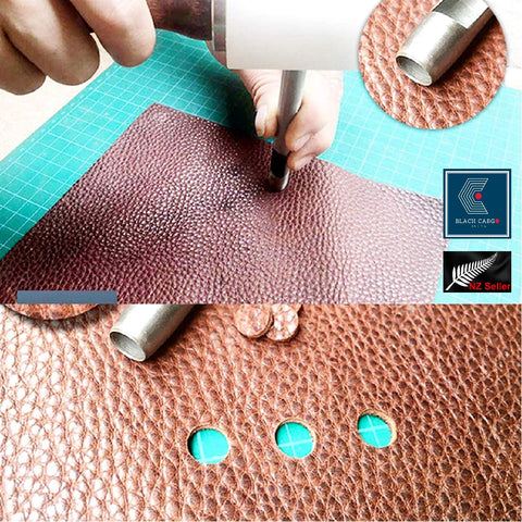 11pcs Leather Snap Rivet Setter Eyelet Punch Hole DIY Leather Crafts Tools