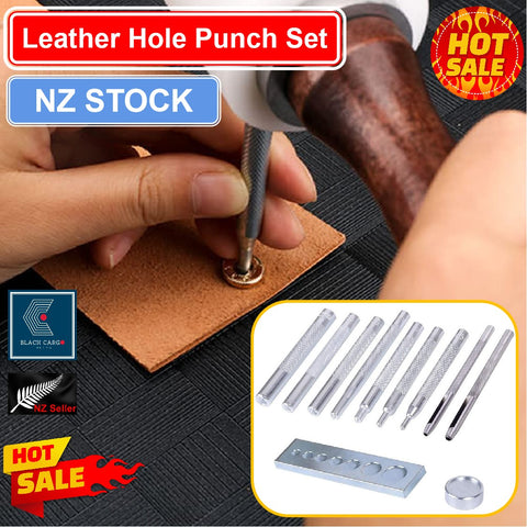 11pcs Leather Snap Rivet Setter Eyelet Punch Hole DIY Leather Crafts Tools