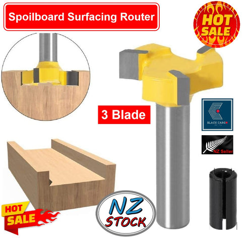 Slab Flattening Router Bit 1/4 inch Shank 1 inch Cutting Diameter Wood ...