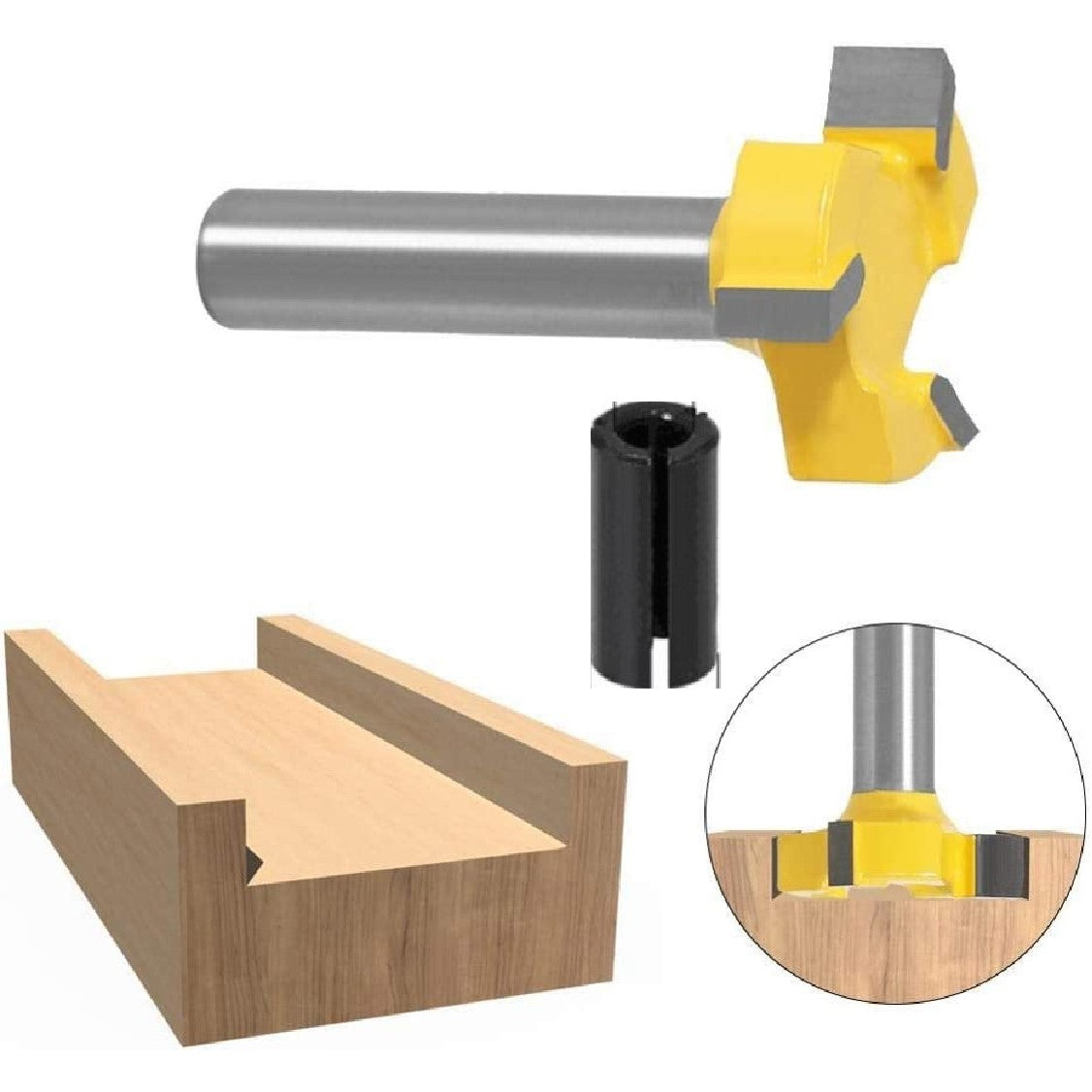 Slab Flattening Router Bit 1/4 inch Shank 1 inch Cutting Diameter Wood ...