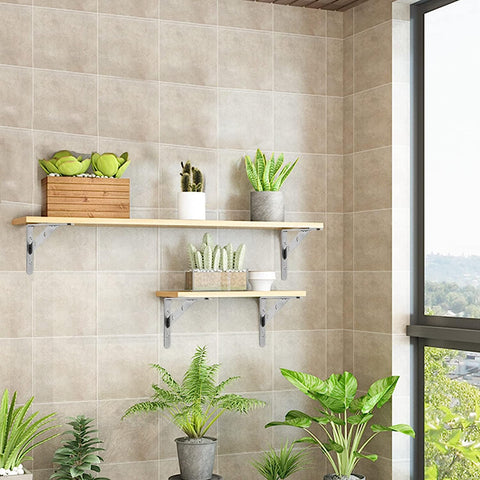2pack 150mm Solid Floating Shelves Wall Hanging Shelves Stainless Steel Brackets