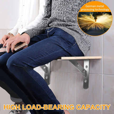 2pack 150mm Solid Floating Shelves Wall Hanging Shelves Stainless Steel Brackets
