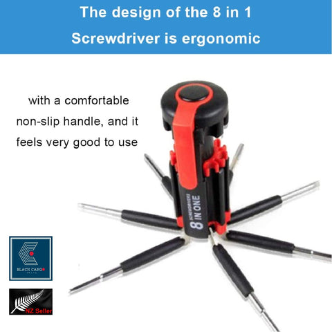 Universal Pocket Multifunction Folding Screwdriver Tools Set T4-15 LED torch