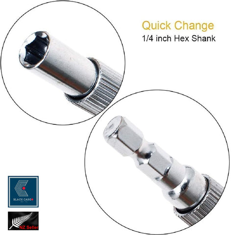 2Pcs Universal Flexible Drill Bit Extension Magnetic Hex 1/4 Screwdriver Adaptor