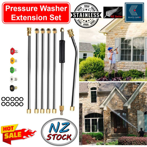 Pressure Washer 228cm Universal Extension Wand Kit Set Power Washer Accessories