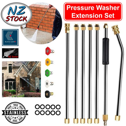 Pressure Washer 228cm Universal Extension Wand Kit Set Power Washer Accessories