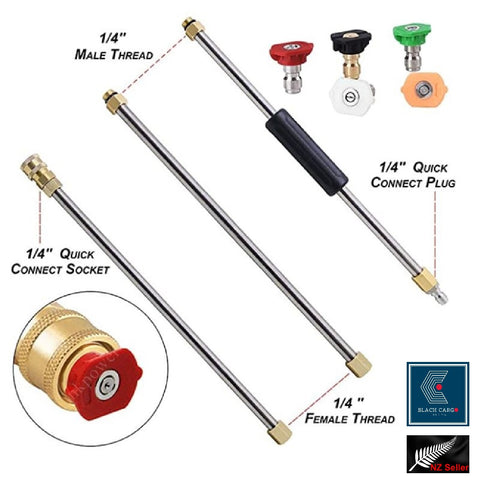 Pressure Washer 228cm Universal Extension Wand Kit Set Power Washer Accessories