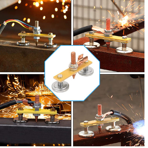 Magnetic Welding Support Ground Clamp Tools Welding Double Magnet Head