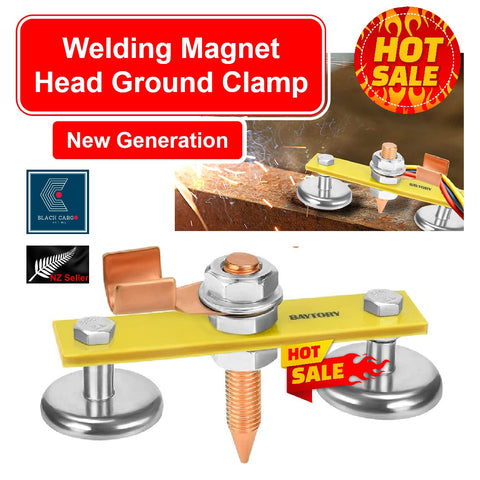 Magnetic Welding Support Ground Clamp Tools Welding Double Magnet Head
