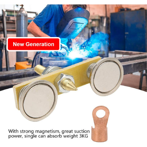 Magnetic Welding Support Ground Clamp Tools Welding Double Magnet Head