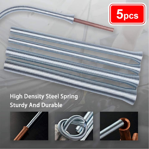 5Pcs Spring Pipe Bender 1/4, 5/16, 3/8, 1/2, 5/8 for Copper Aluminum Pipe