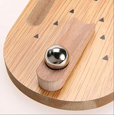 Wooden Mini Bowling Ball Table Indoor Bowling Pins Game