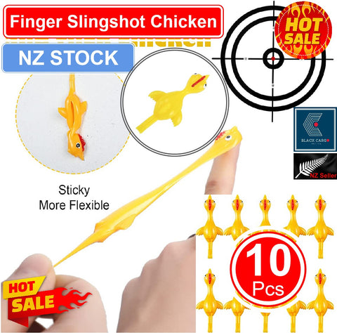 10Pcs Rubber Slingshot Flying Chicken Flickin Chicken Game