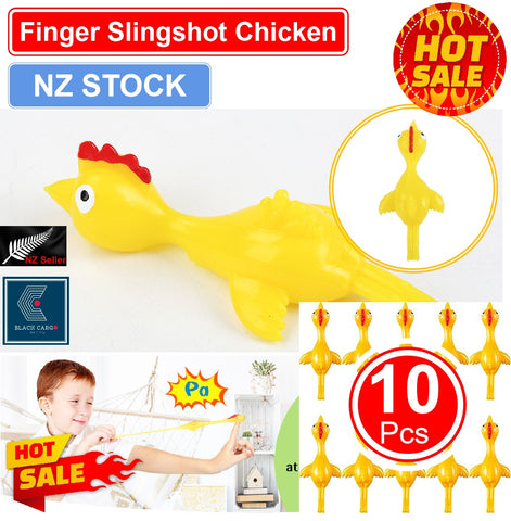 10Pcs Rubber Slingshot Flying Chicken Flickin Chicken Game