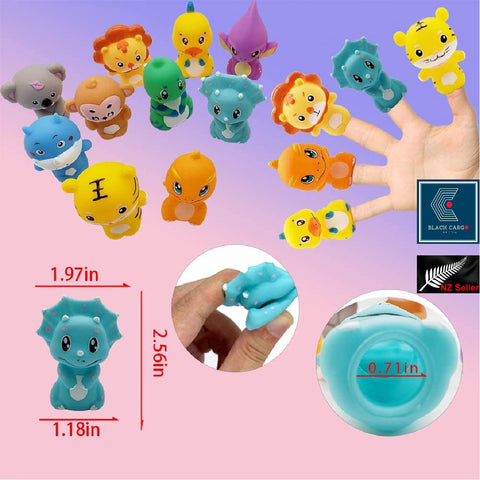 5Pack Cute Farm Animals Hand Puppets Bath Finger Puppet Sets Party Toys