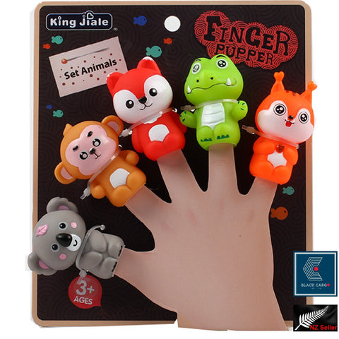 5Pack Cute Farm Animals Hand Puppets Bath Finger Puppet Sets Party Toys