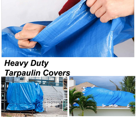 Heavy Duty Tarpaulin Covers Tarp Waterproof 1.9m x 3.8m