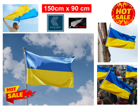 Ukraine Flag 90cm x 150cm Ukrainian National Flags Polyester with Brass Grommets