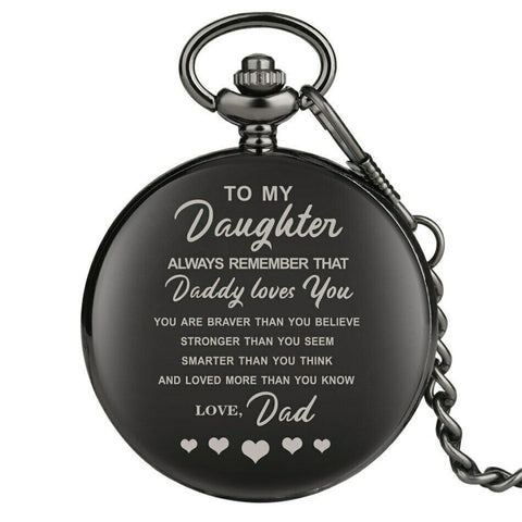 Vintage Pocket Watch - Father and Daughter