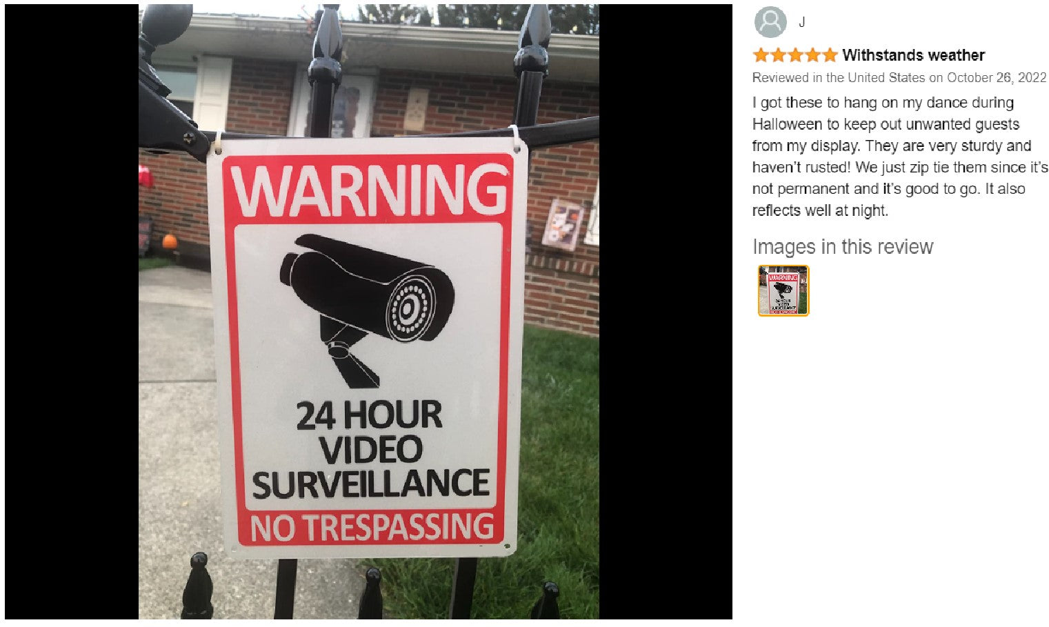 24 Hour Video Surveillance Sign No Trespassing CCTV Warning Sign Security Camera Sign - Referdeal