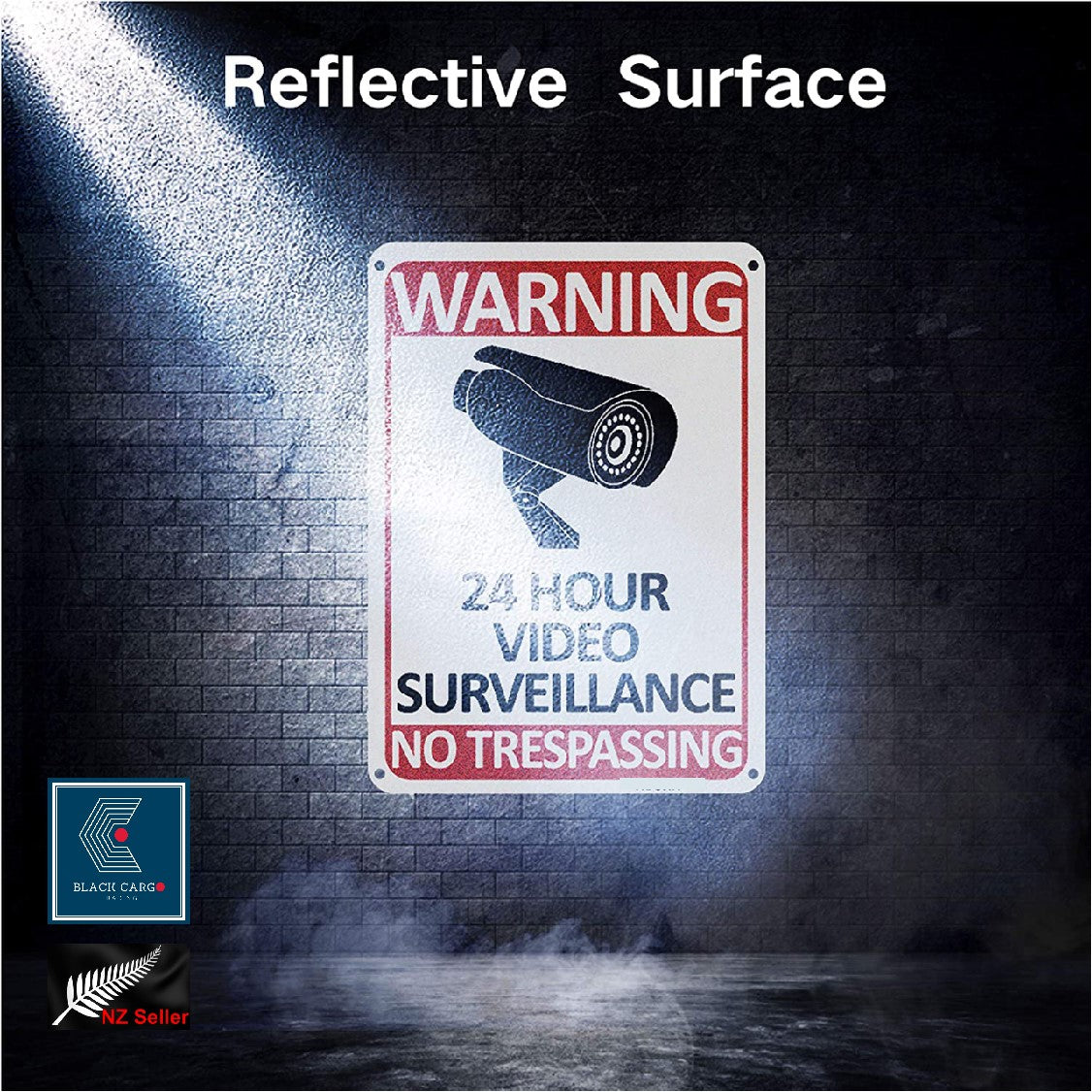 24 Hour Video Surveillance Sign No Trespassing CCTV Warning Sign Security Camera Sign - Referdeal