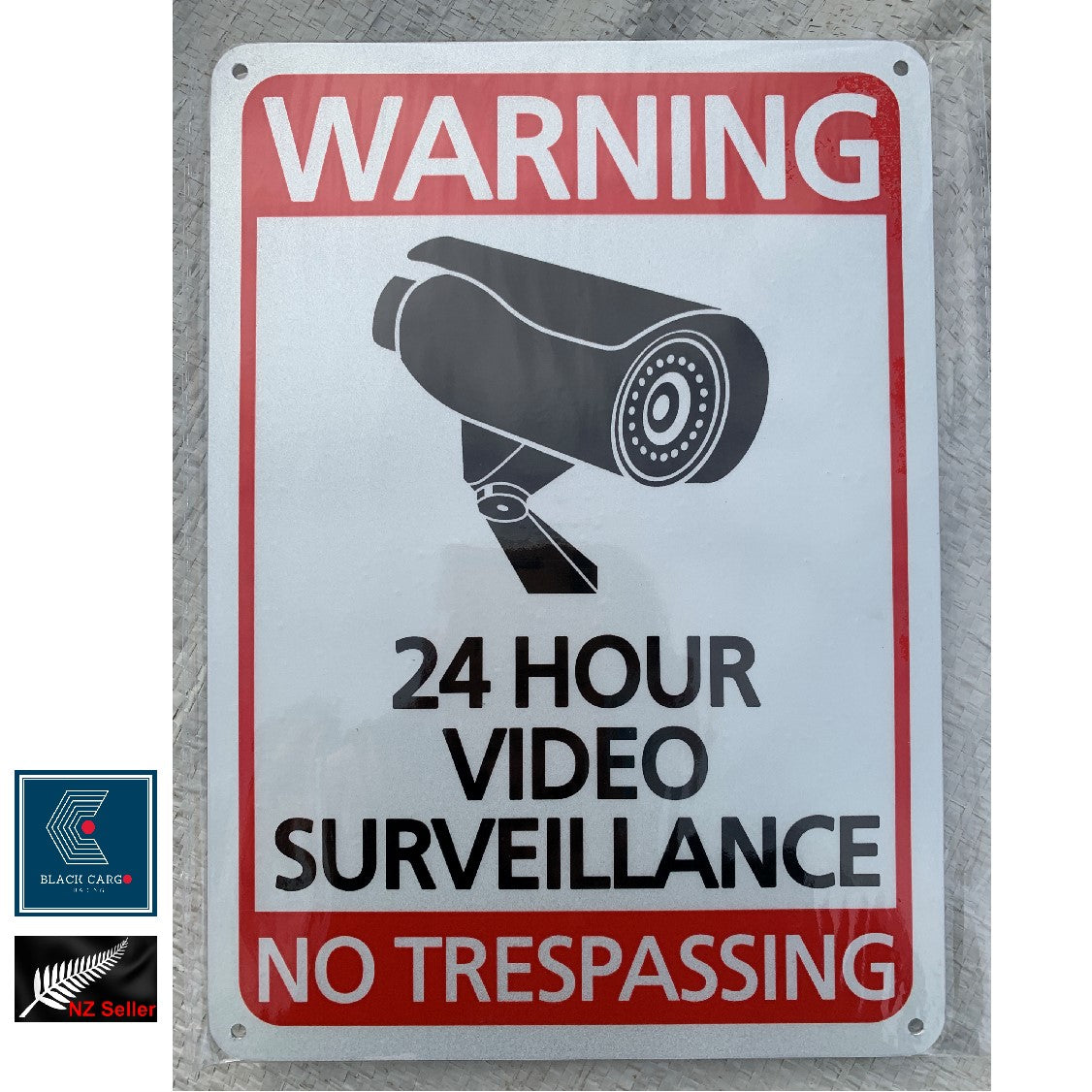 24 Hour Video Surveillance Sign No Trespassing CCTV Warning Sign Security Camera Sign - Referdeal