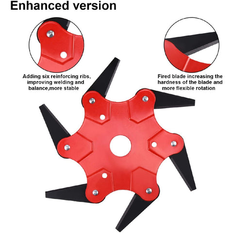 Weed Eater Steel Trimmer Head 6 Steel Razors Blades with Adapter Kit Universal