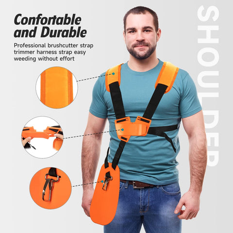 Universal Adjustable Weed Eater Harness Strap Mower Trimmer Shoulder Strap -ORG