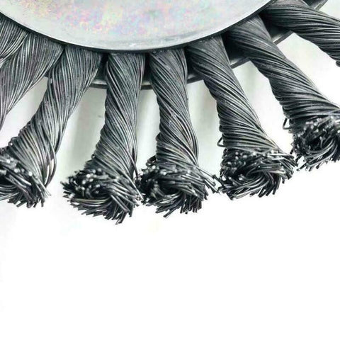 8 Inch Steel Wire Rotary Brush Cutter Trimmer Head Weed Blade Cutter with Universal Adapter Kit