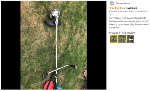 8 Inch Steel Wire Rotary Brush Cutter Trimmer Head Weed Blade Cutter with Universal Adapter Kit