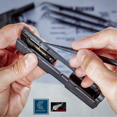 Universal Rifle Pistol Gun Cleaning Kit 7Pcs Cleaner Tool Wire Brushes Pick Set