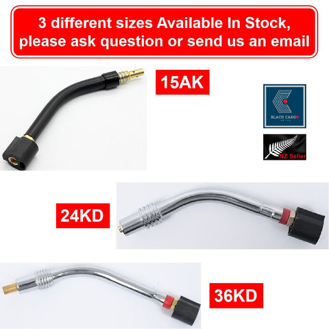 Stainless Steel 24KD Welding Torch Swan Neck MIG for Binzel Welding Machine