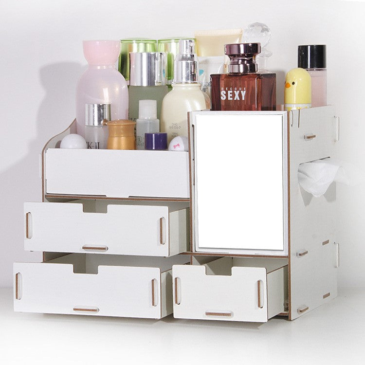 Stack Makeup Box WoodMakeup bag box organizer Storage Box Storage Box Cosmetic with Com ...
