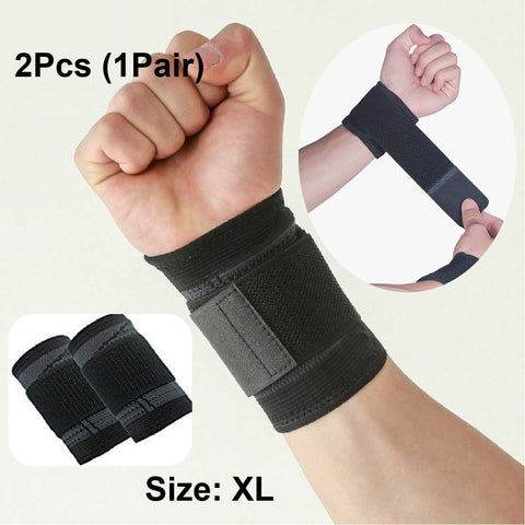 2Pack Wrist Wrap Band Support Braces Wristbands guard support XL-size