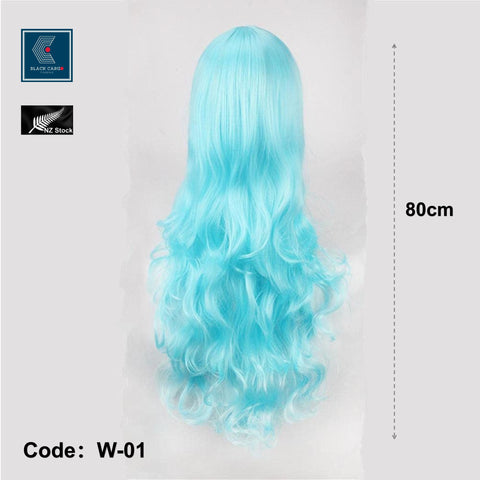 32inch 80cm Long Hair Wig Hair Extensions Long Curly Cosplay Costume Wig -W-01
