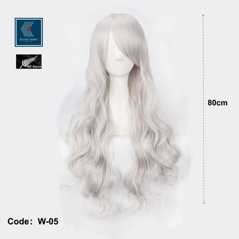 32inch 80cm Long Hair Wig Hair Extensions Long Curly Cosplay Costume Wig -W-05