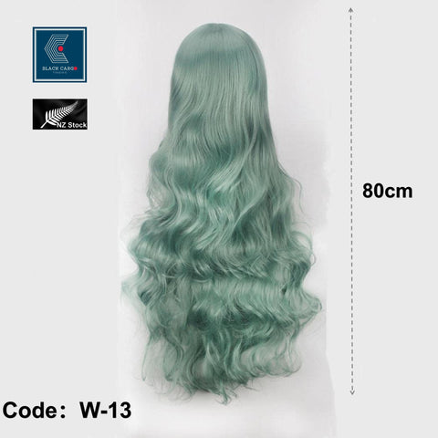 32inch 80cm Long Hair Wig Hair Extensions Long Curly Cosplay Costume Wig -W-13