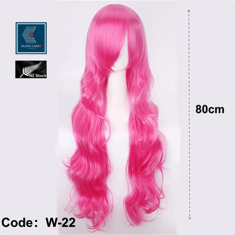 32inch 80cm Long Hair Wig Hair Extensions Long Curly Cosplay Costume Wig -W-22