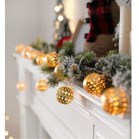 Moroccan Globe LED Fairy String Lights 20 Sliver Balls LED light