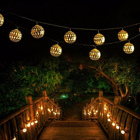 Moroccan Globe LED Fairy String Lights 20 Sliver Balls LED light