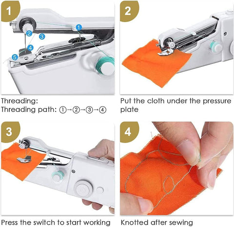 Portable Cordless Mini Sewing Machine Quick StitchingTool with Conventional Kit