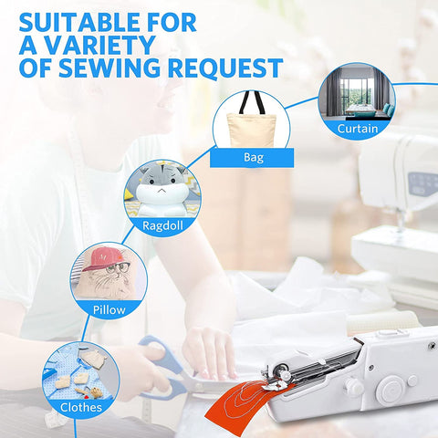 Portable Cordless Mini Sewing Machine Quick StitchingTool with Conventional Kit