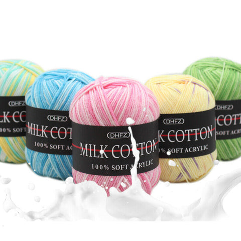 Yarn Milk Cotton 5 Skeins Balls Color-01