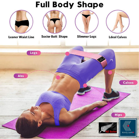 3Pack Premium Pilates YoGa Flexbands 3 levels resistance Elastic Exercise Bands