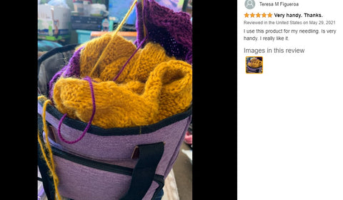 Knitting Bag Yarn Organizer Inner Divider for Crochet Hooks Knitting Needles