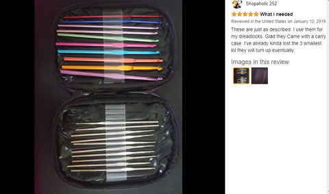 22Pcs Crochet Hooks Set 22Size 0.6~6.5mm Ergonomic Handles Crochet Kit with Case