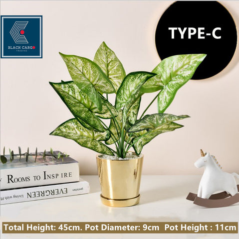 Plant Pot with Artificial Plant - H